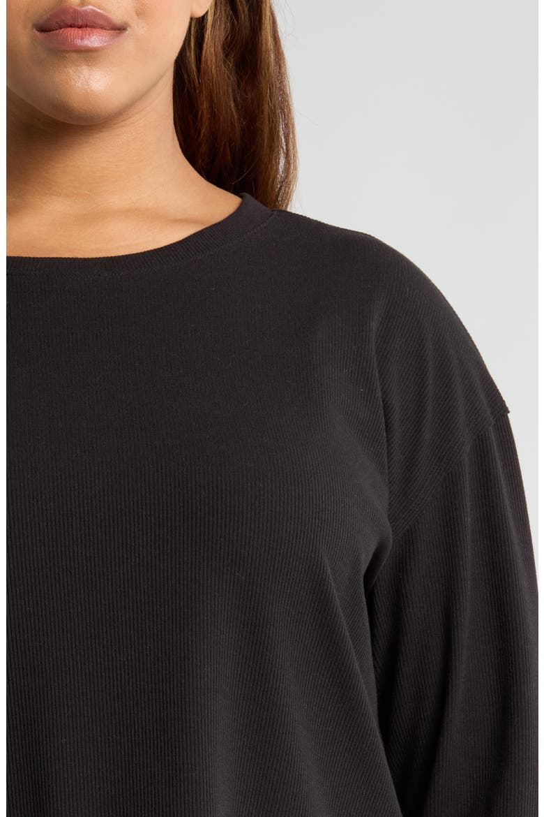 Pleated Back Top, Alternate, color, BLACK
