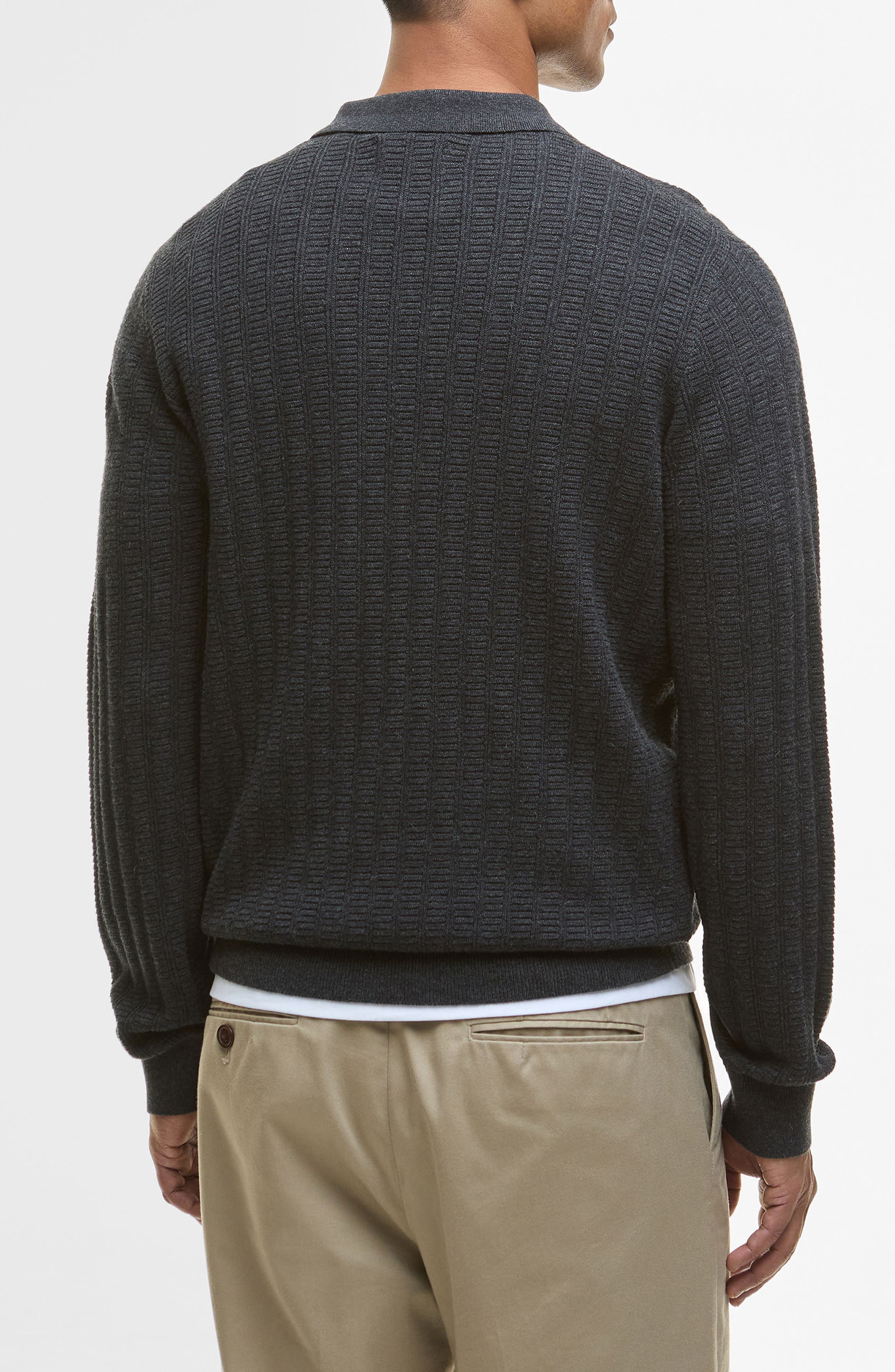 Smeaton Wool Blend Long Sleeve Polo - image 2