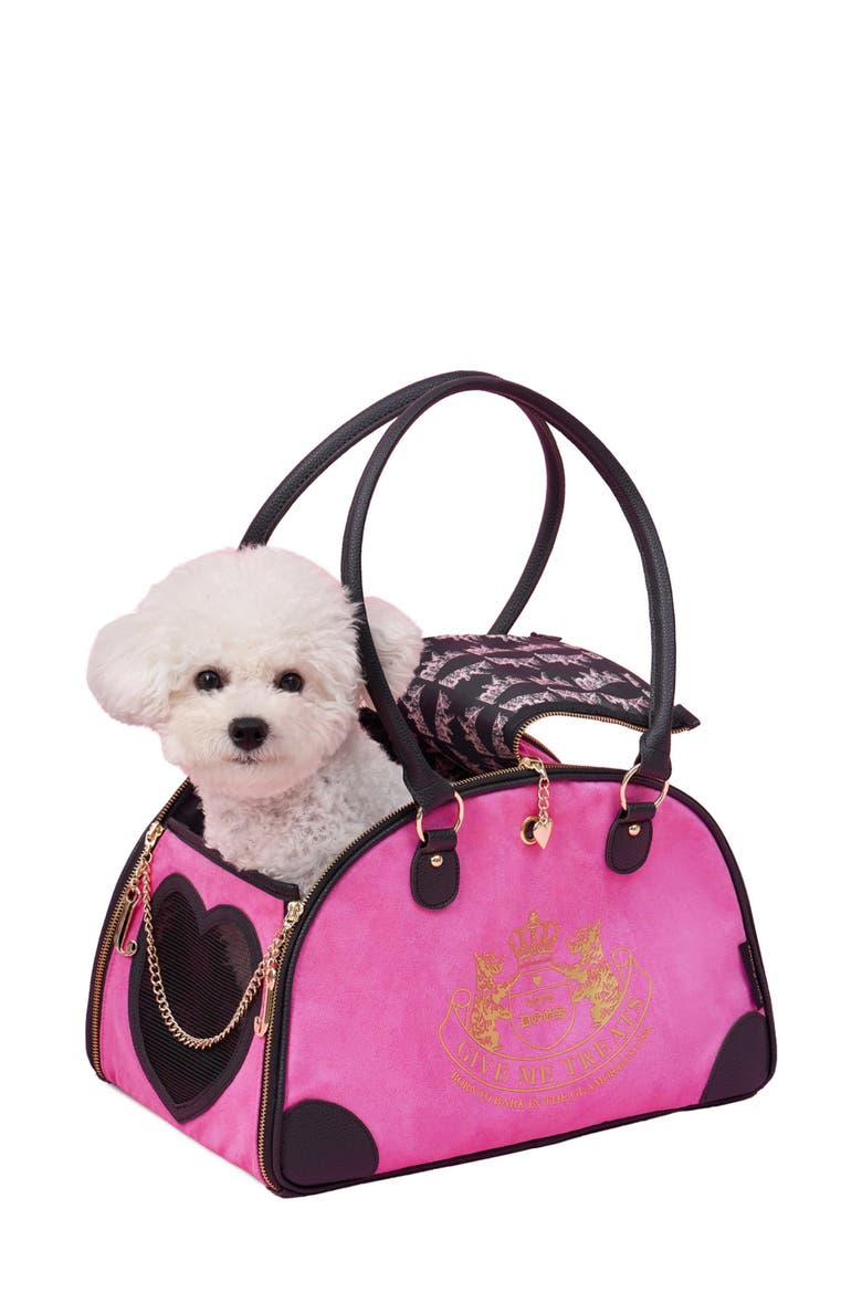 Give Me Treats Pet Carrier Duffle, Main, color, HOT PINK