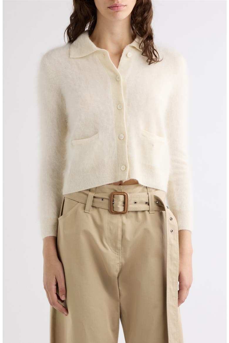 Kifty Plush Cashmere Cardigan, Main, color, OFF WHITE