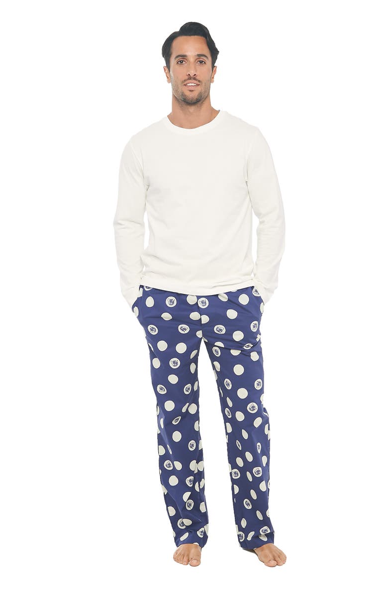 The Lazy Poet Drew Tiger Dots Blue Pajama Pants, Alternate, color, Blue