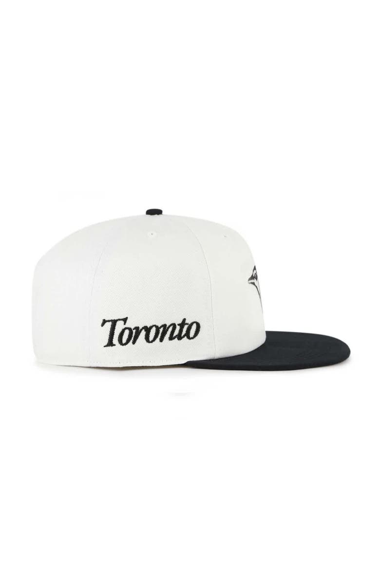'47 Men's '47 White/Black Toronto Blue Jays Foundation Captain Snapback Hat, Alternate, color,