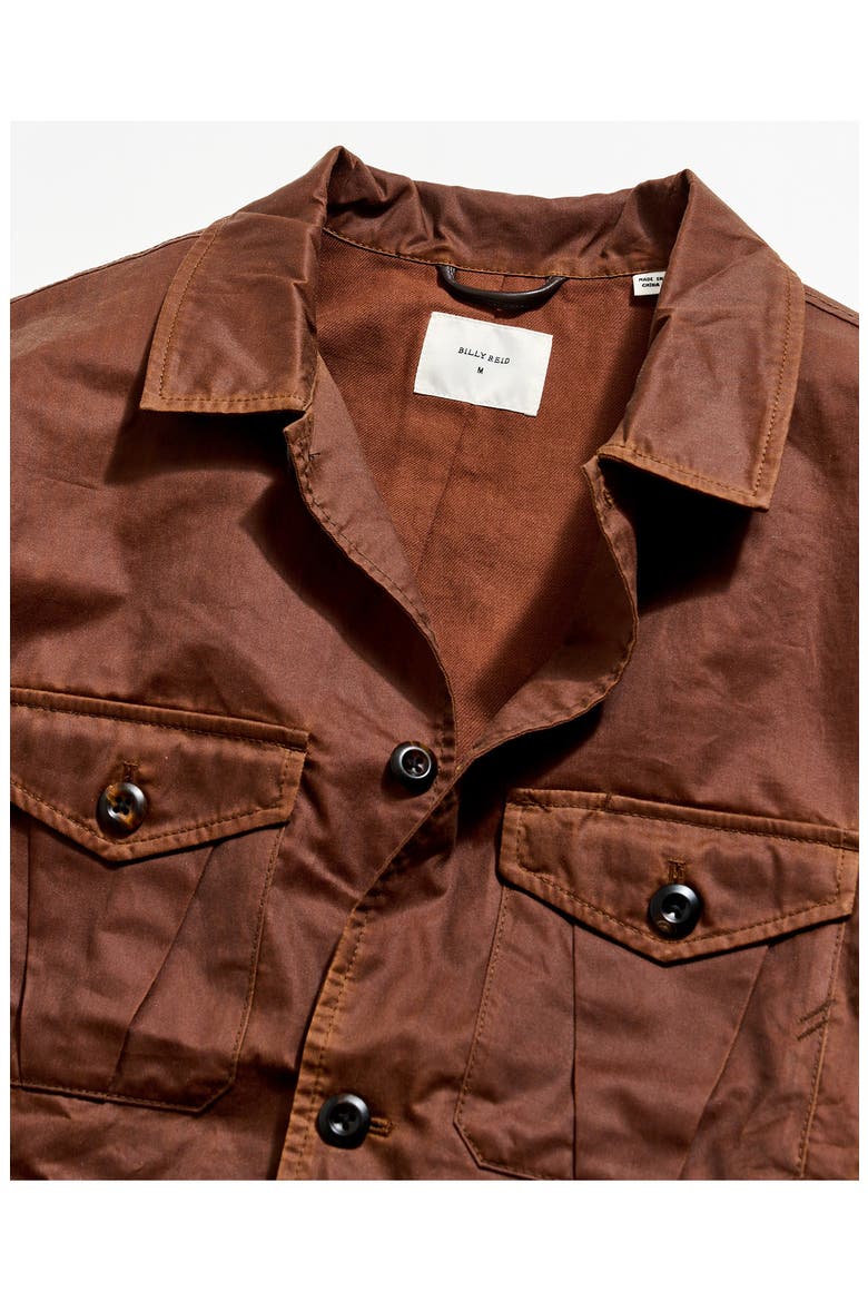 Waxed Herringbone Members Jacket, Alternate, color, BURNT UMBER