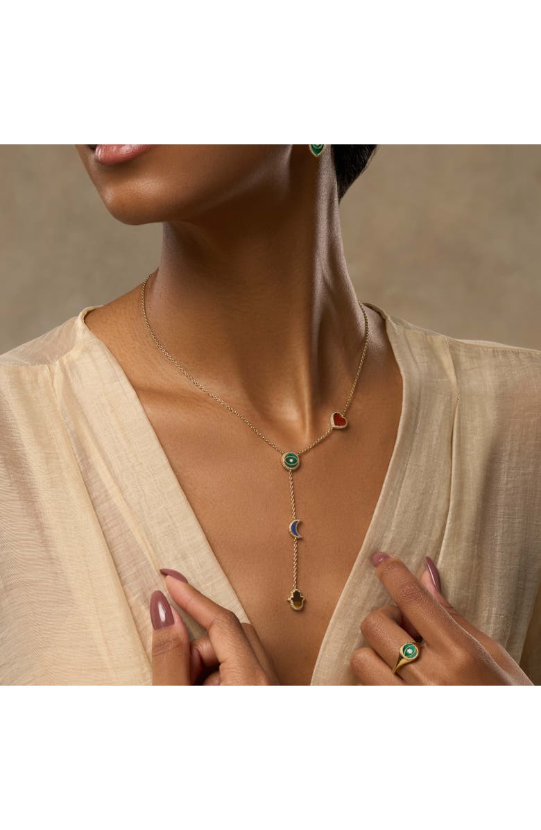 Karma and Luck Celestial Wisdom Multi-Symbol & Multi-Gemstone Necklace, Alternate, color,