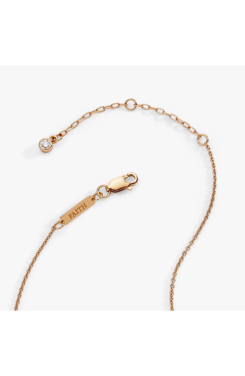 Alex and Ani Delicate Pave Cross Pendant Necklace, Alternate, color, Gold