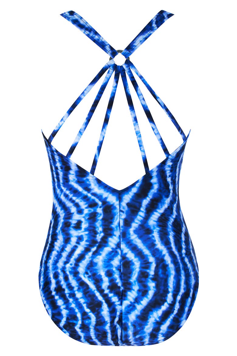 New Wave One-Piece Swimsuit, Alternate, color, BLUE MULTI