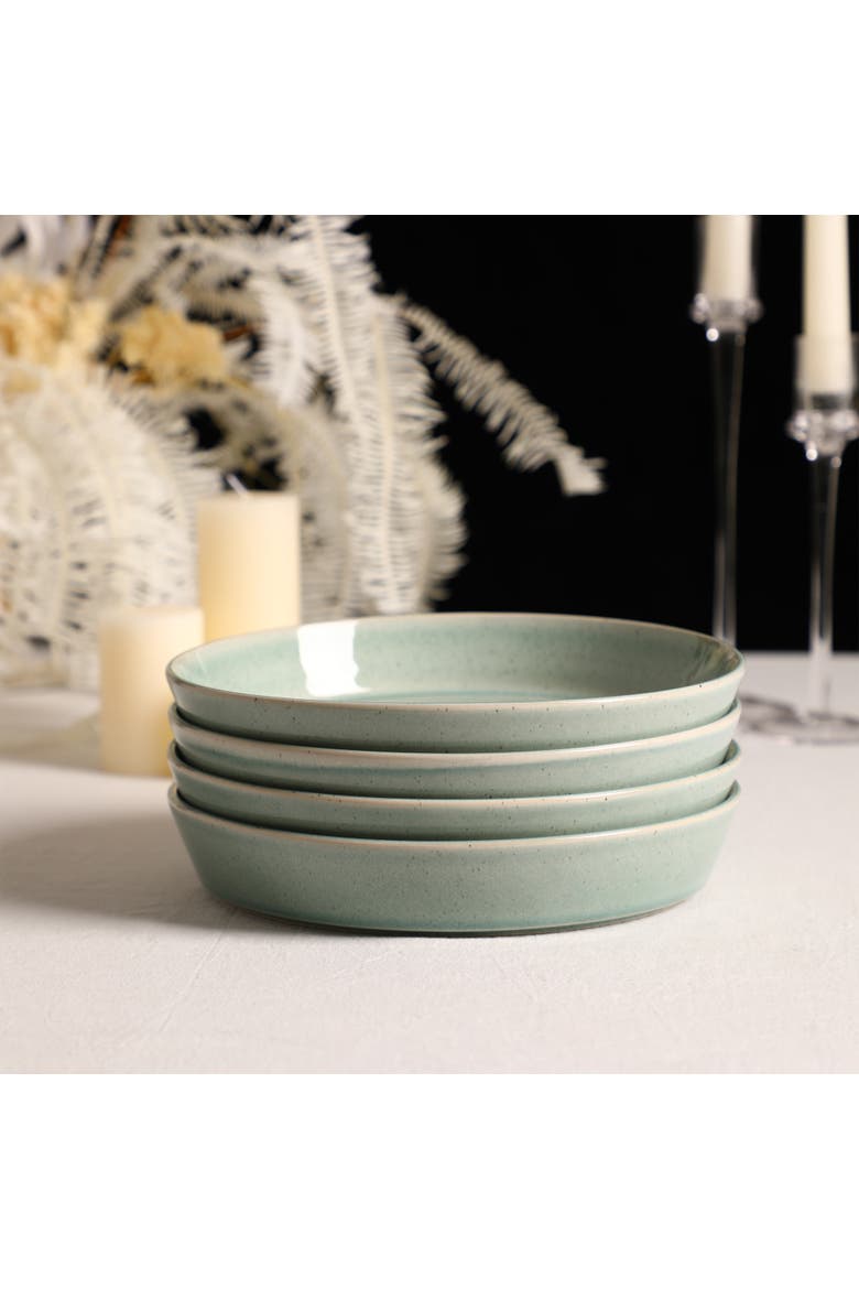 Claire Stoneware 8-Piece Pasta Bowl Set, Alternate, color, Green