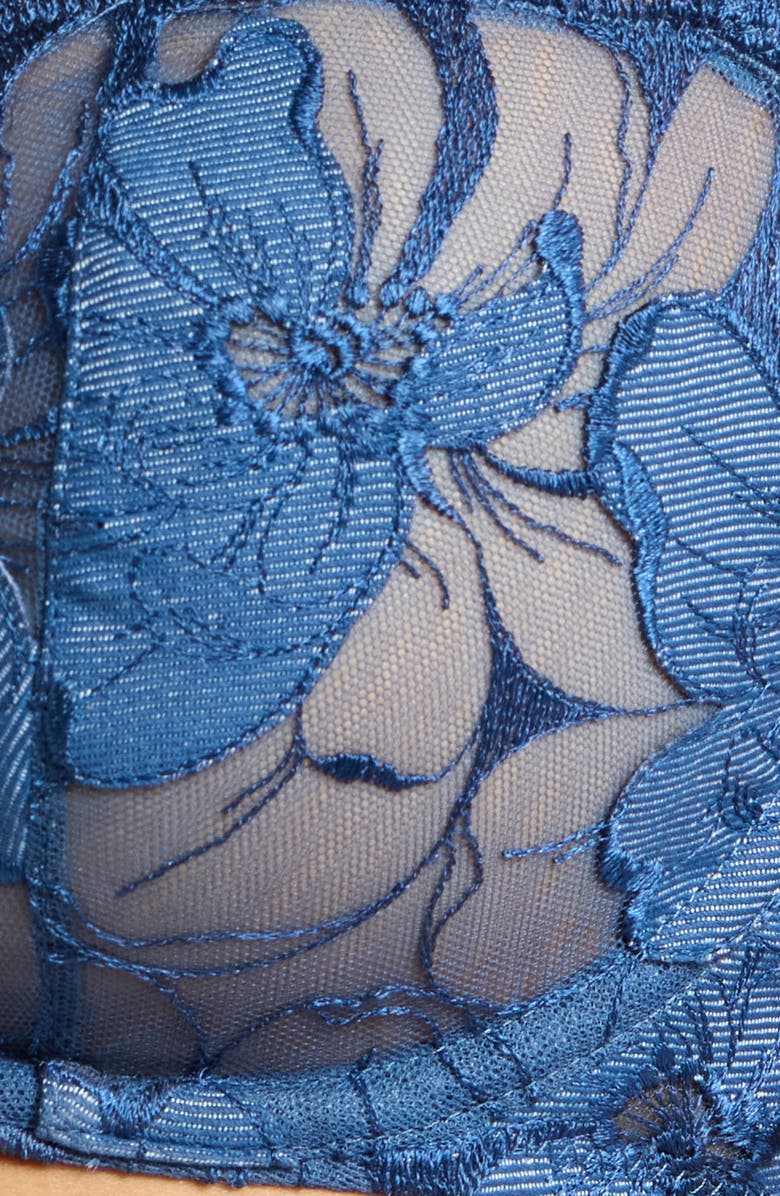 Chantelle Lingerie Fleurs Underwire Signature Demi Bra, Alternate, color, Jeans Blue Denim