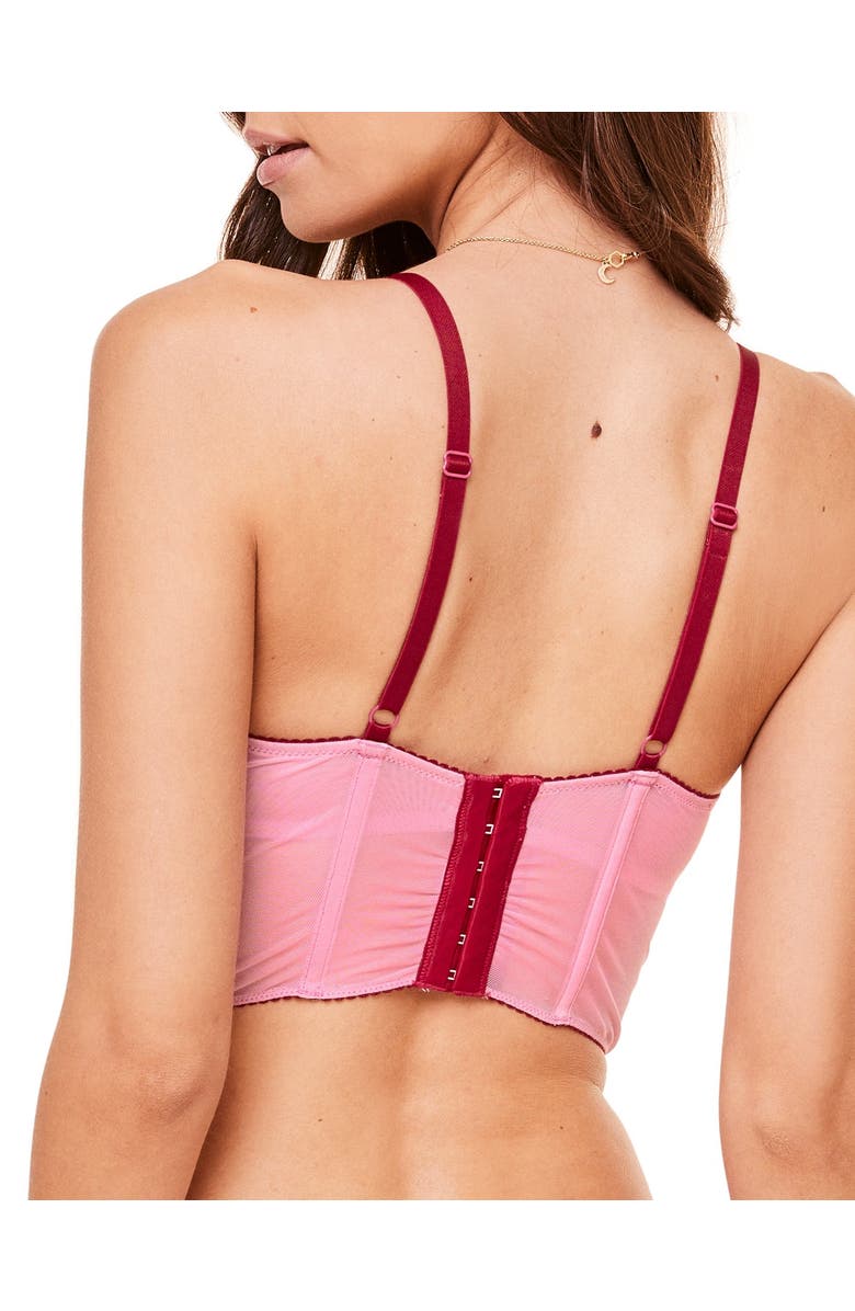 Adore Me Caroline Unlined Cropped Bustier, Alternate, color, Medium Pink