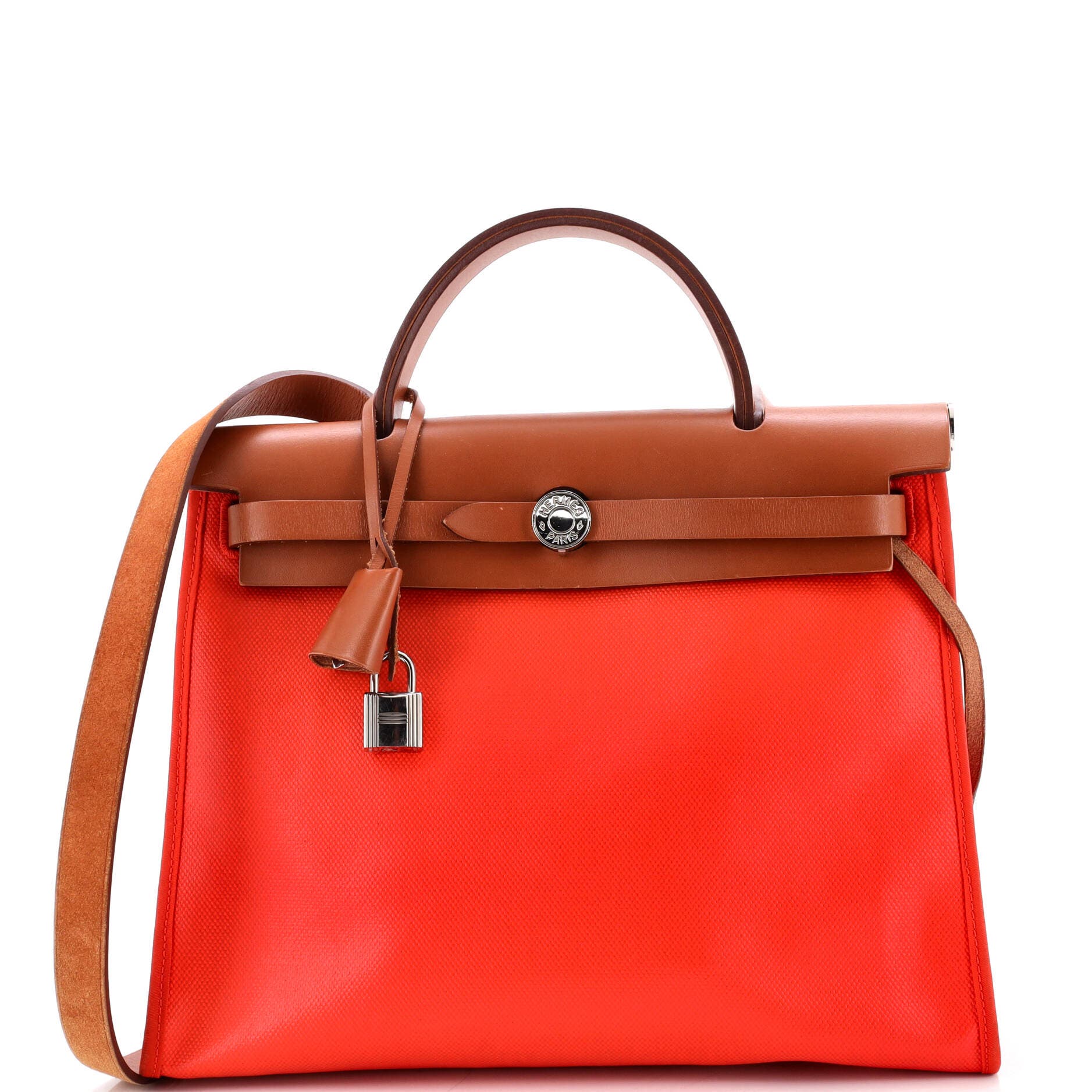 Herbag Zip Berline Vache Canvas and Leather 31, Main, color, Red