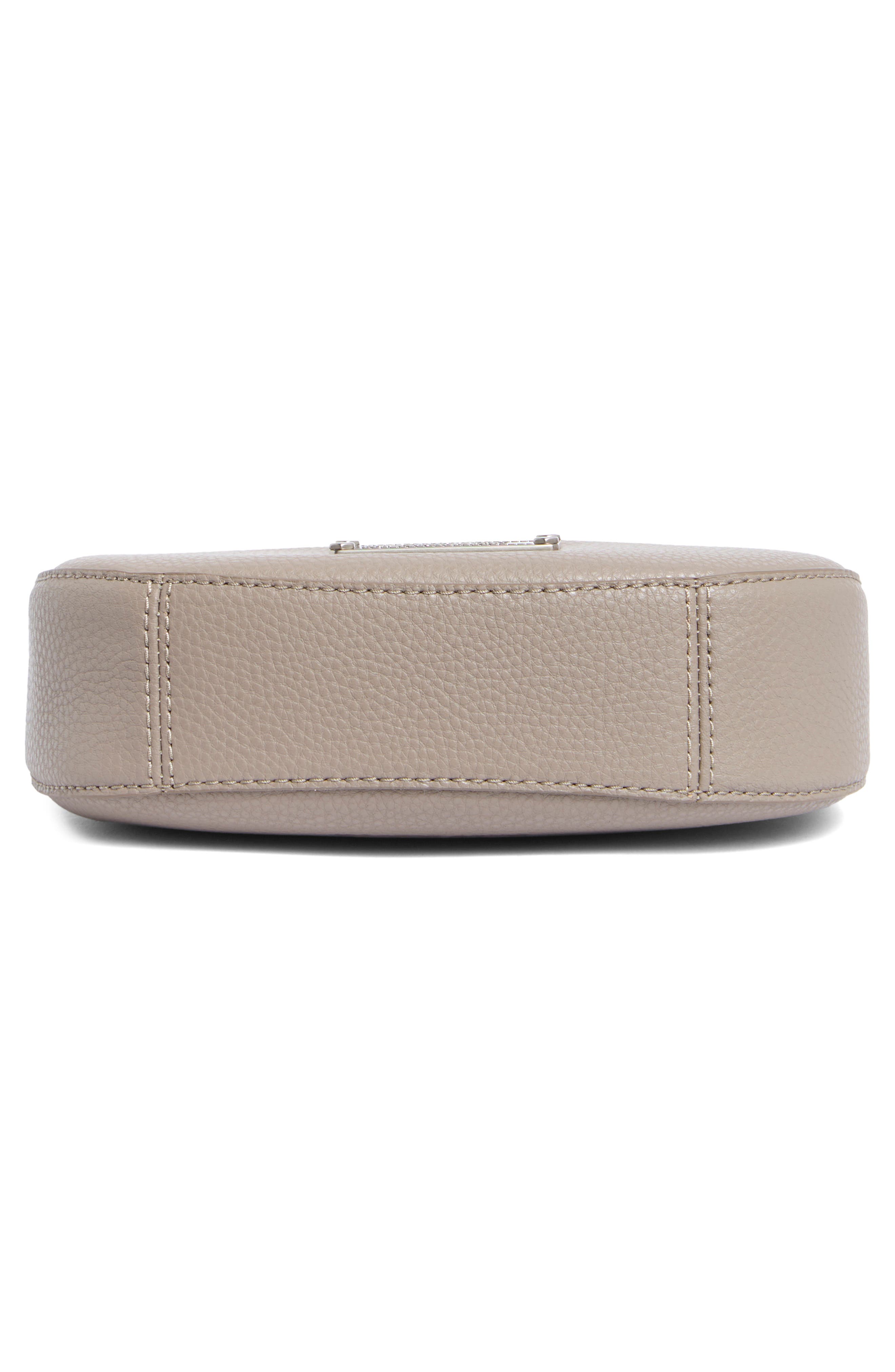 The Leather Small Crescent Bag, Alternate, color, CONCRETE