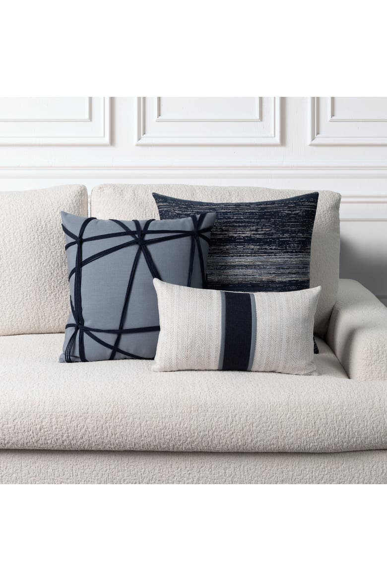 Interlace Indoor & Outdoor Woven Accent Pillow, Alternate, color, Slate