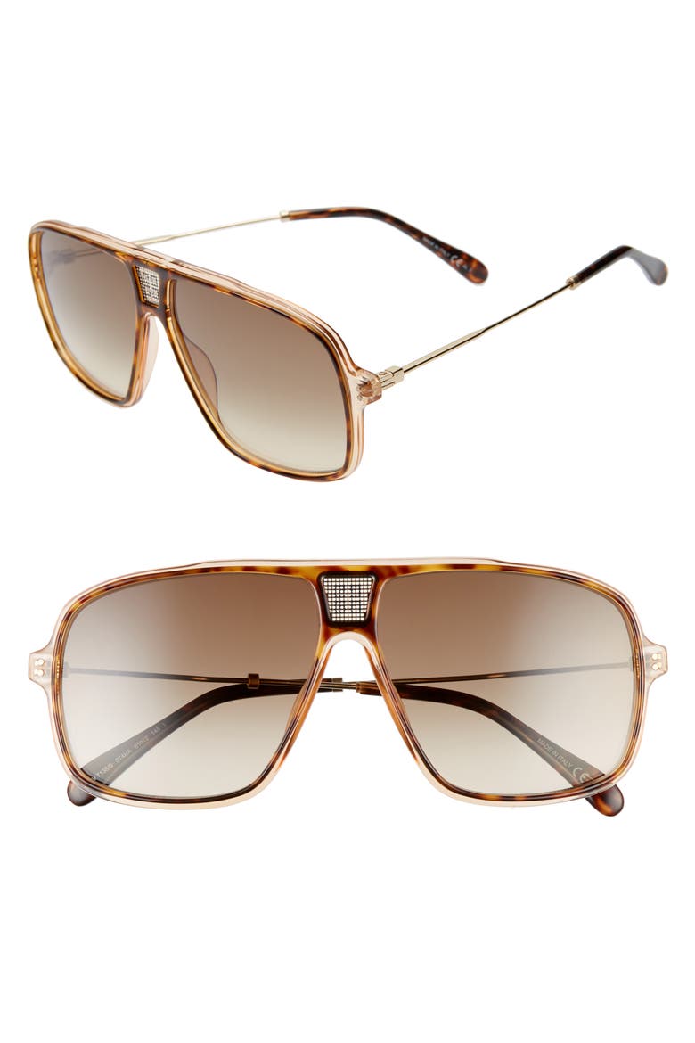 61mm Navigator Sunglasses, Main, color, BROWN GRADIENT