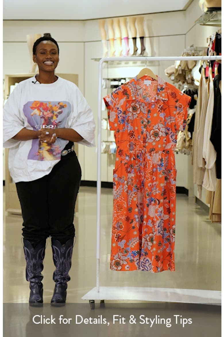 Oreanna Floral Print Midi Shirtdress video