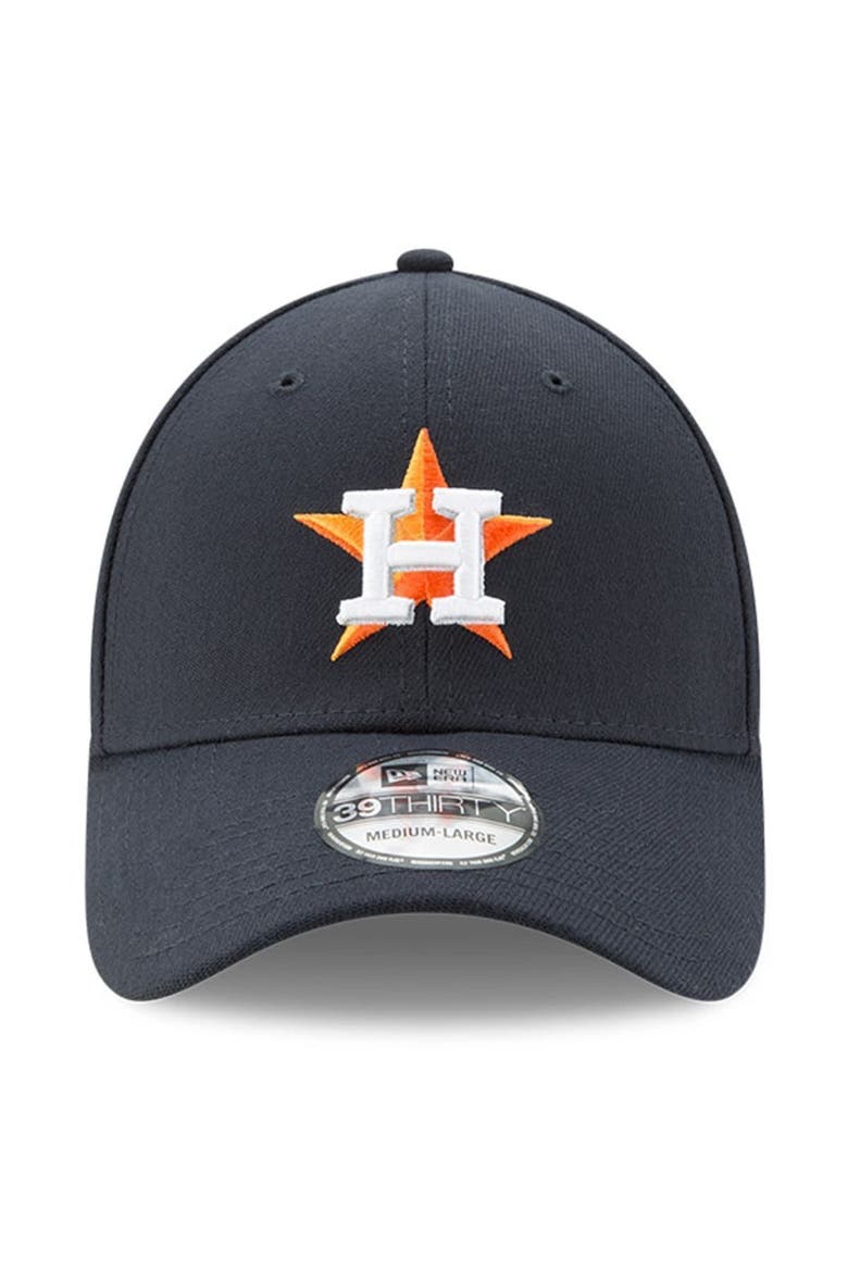 Men's New Era Navy Houston Astros Button Team Classic 39THIRTY Flex Hat, Alternate, color, NAVY