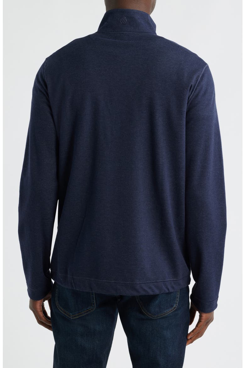 Icon Reversible Cotton Blend Quarter Zip Pullover, Alternate, color, NAVY/ STORM