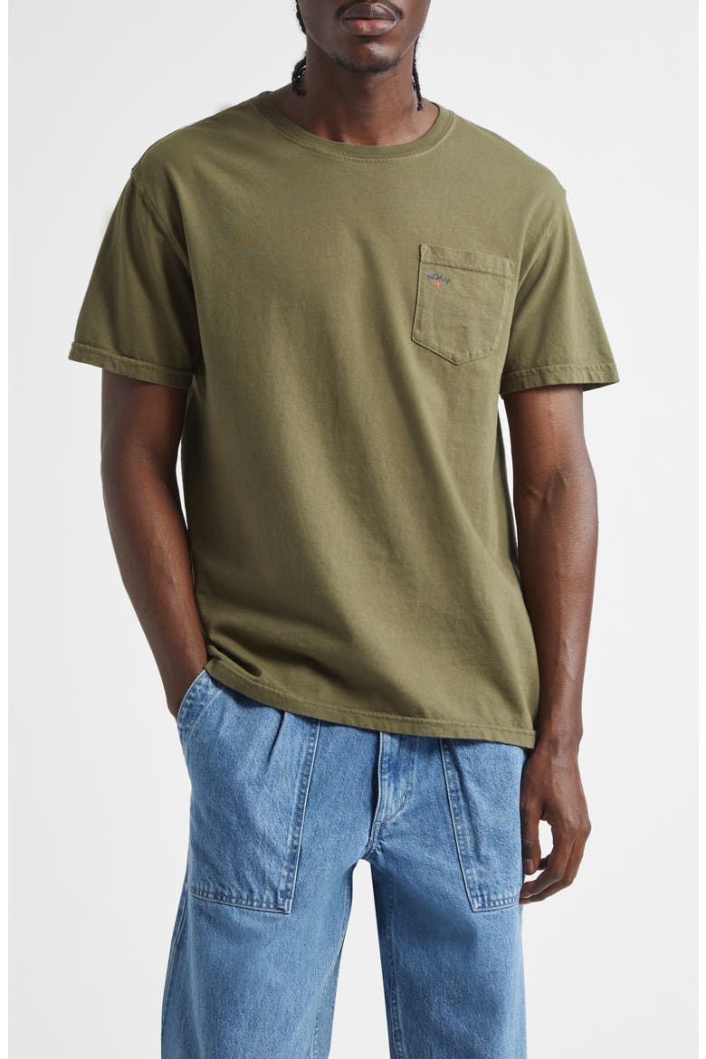 Core Logo Pocket Tee, Main, color, ARMY GREEN