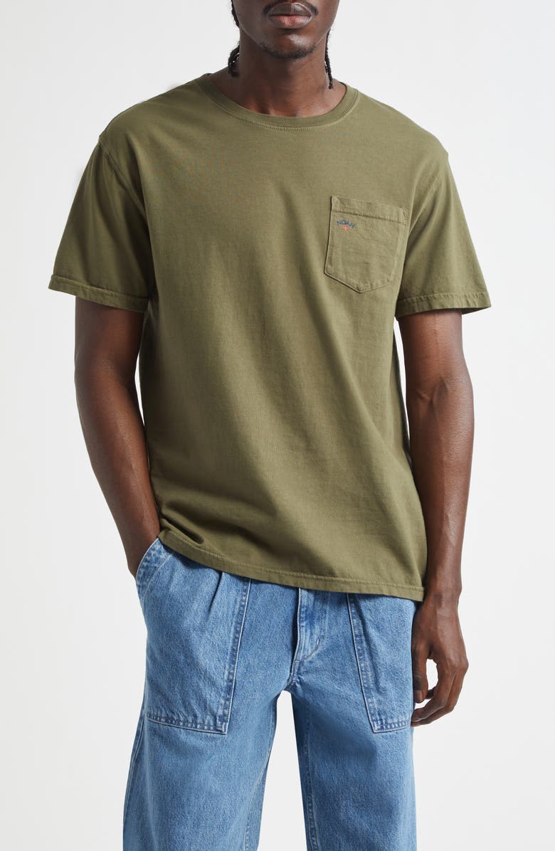 Noah Core Logo Pocket Tee, Main, color, Army Green