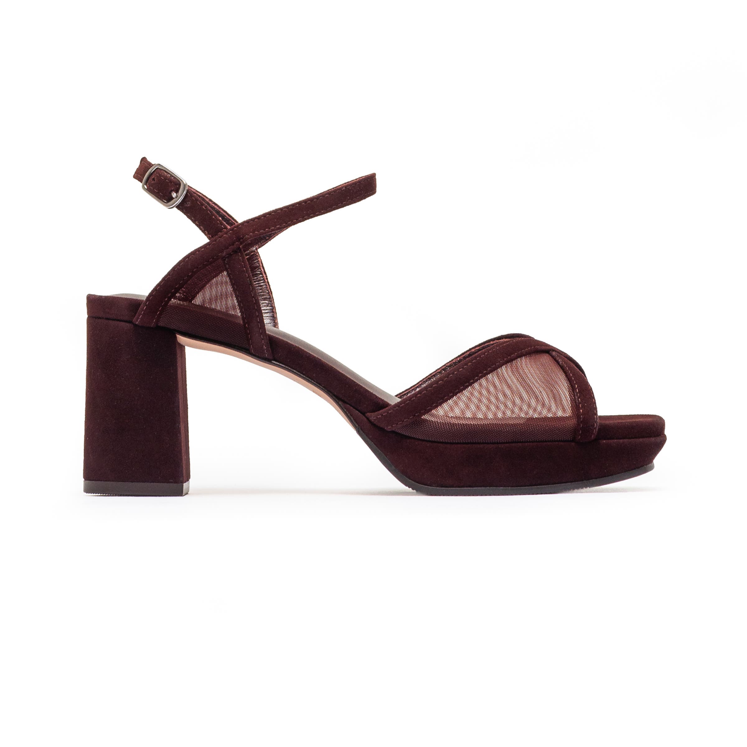 Celeste Platform Sandal, Main, color, CHOCOLATE WINE