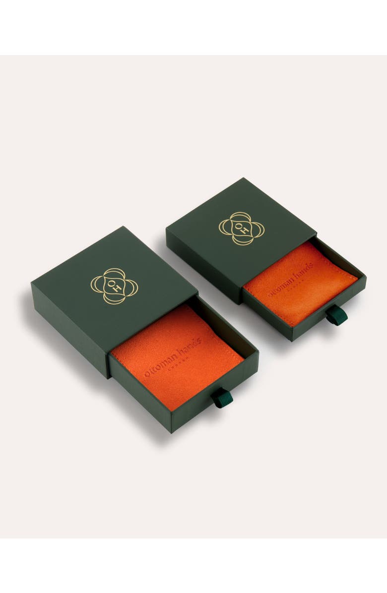 Ottoman Hands Bronte Glass Evil Eye Huggie Earrings, Alternate, color, Gold