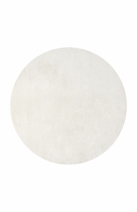 Haze Solid Low-Pile Round Area Rug