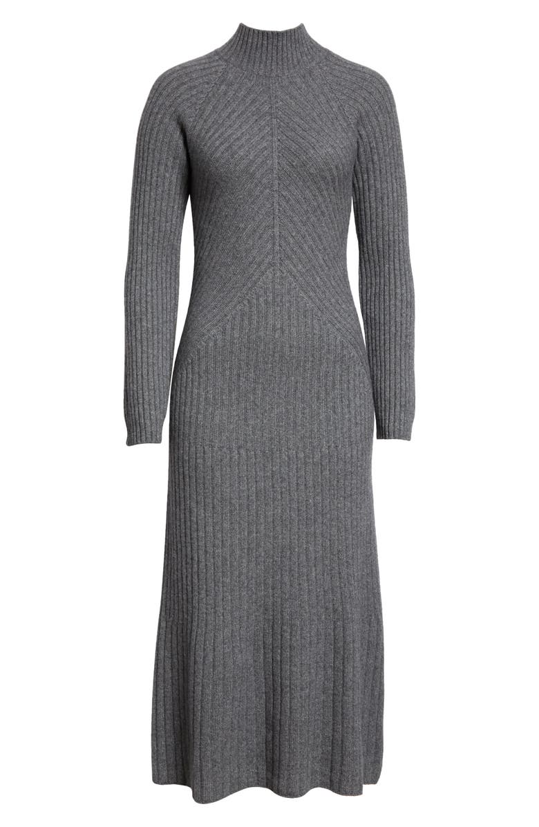 Eleventy Mock Neck Long Sleeve Rib Sweater Dress, Alternate, color,