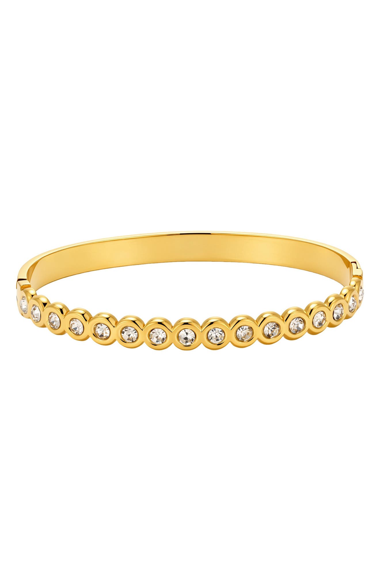18k Gold Plated Bezel Bangle Bracelet