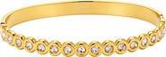 Adornia 18k Gold Plated Bezel Bangle Bracelet