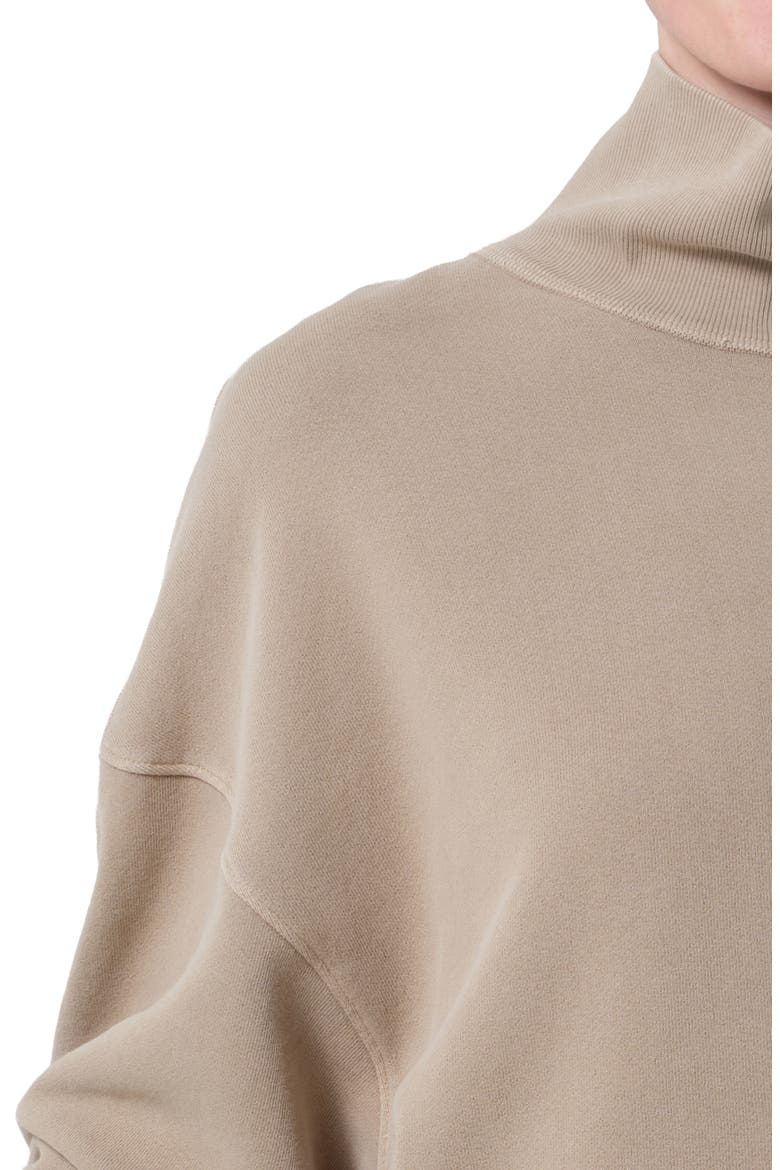 Jemma Cotton Blend Mock Neck Sweatshirt, Alternate, color, CATALINA LIGHT BEIGE