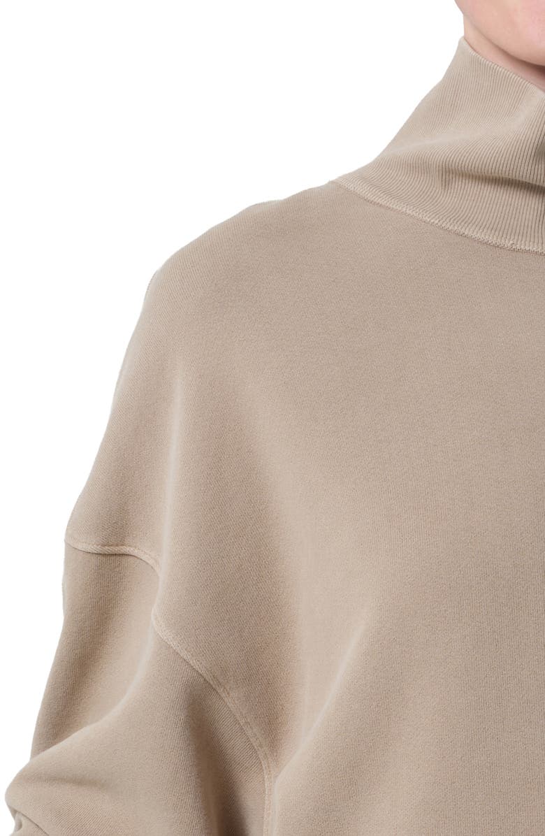 Citizens of Humanity Jemma Cotton Blend Mock Neck Sweatshirt, Alternate, color, Catalina Light Beige