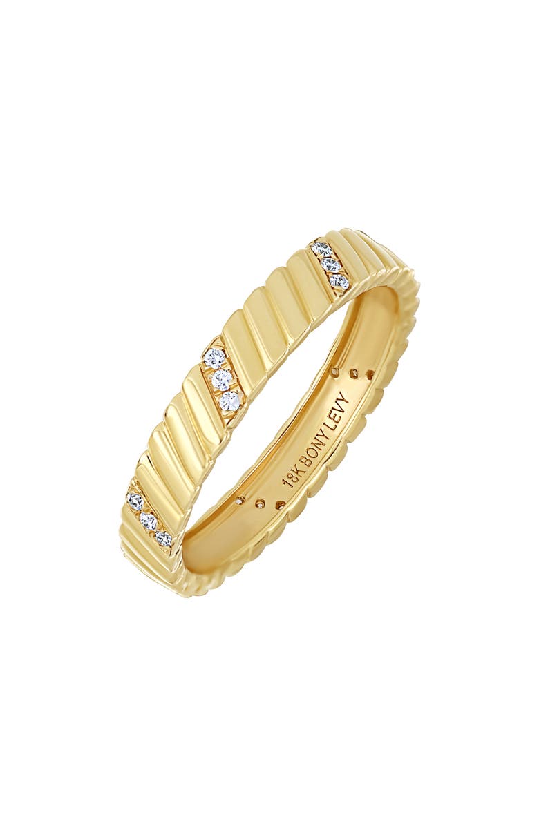 Bony Levy Cleo Diamond Textured Ring, Main, color, 