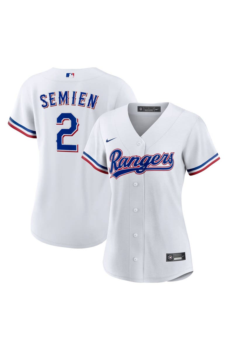 Nike Women's Nike Marcus Semien White Texas Rangers Home Replica Player Jersey, Main, color, 