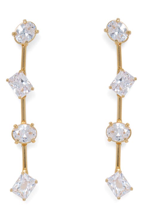 Stella Cubic Zirconia Linear Drop Earrings