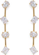 Lady Grey Stella Cubic Zirconia Linear Drop Earrings