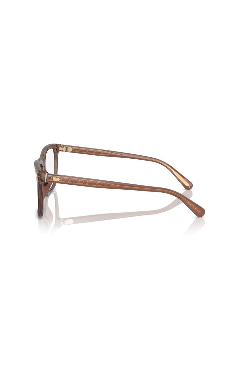 COACH 54mm Square optical glasses, Alternate, color, Brown