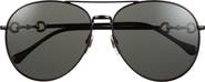 Gucci 60mm Aviator Sunglasses