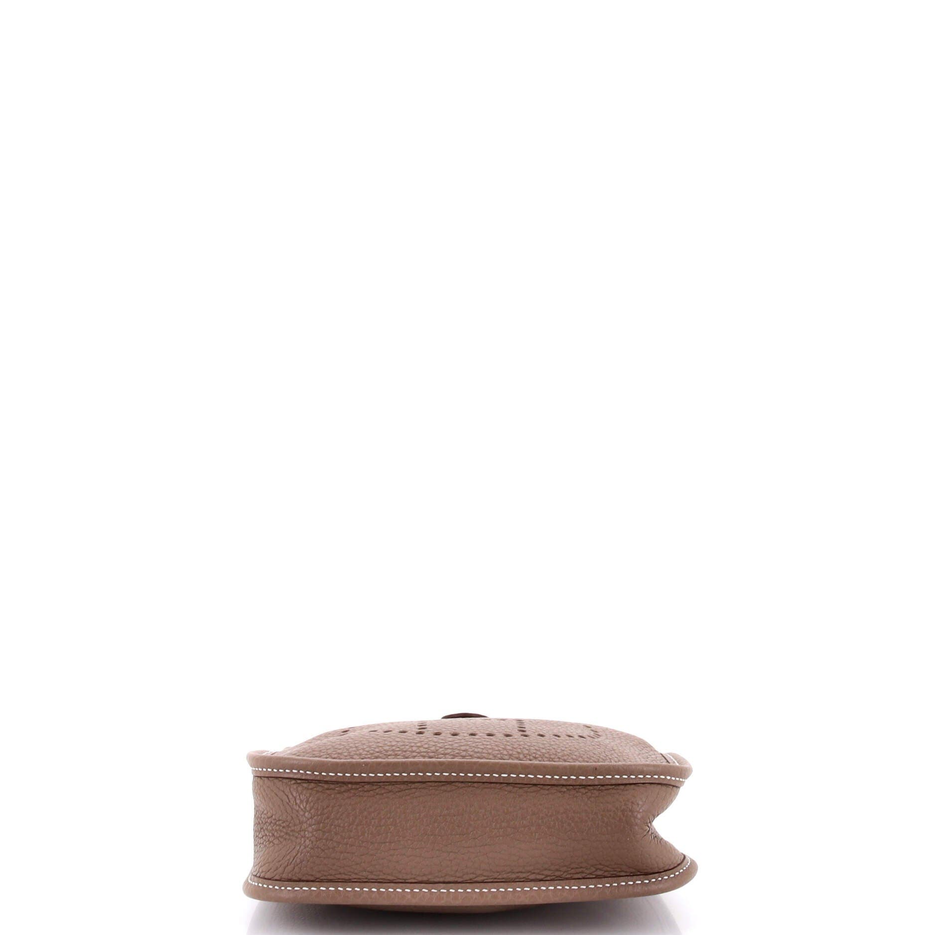 Pre-Owned Hermes Long Strap Evelyne Bag Clemence TPM, Alternate, color, Etoupe