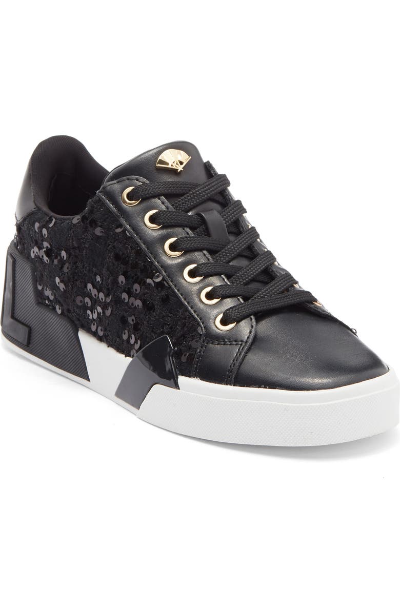 KARL LAGERFELD PARIS Marquise Low Top Sneaker, Main, color, Black