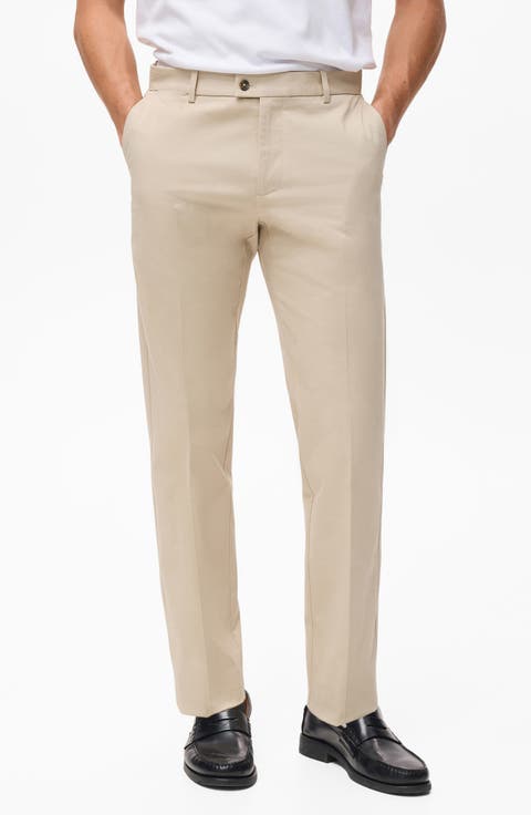 Slim Fit Stretch Cotton Twill Pants
