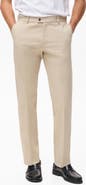 MANGO Slim Fit Stretch Cotton Twill Pants