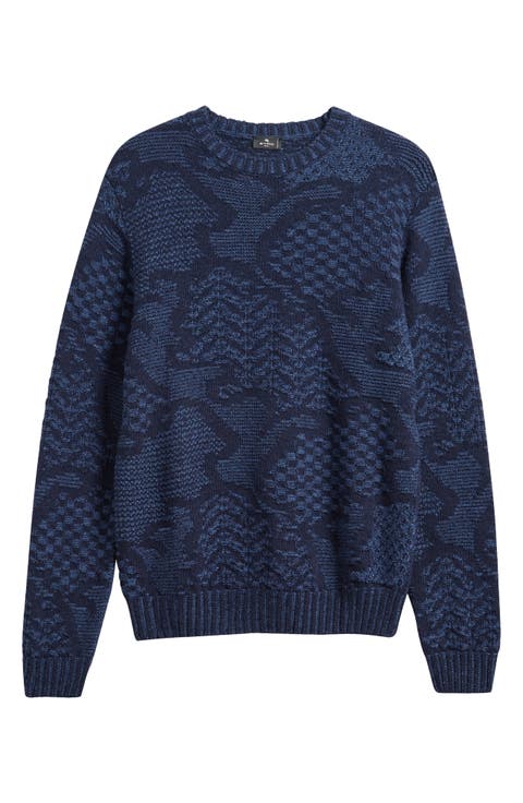 Roma Wool Blend Jacquard Sweater