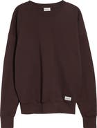 Saint Laurent Logo Cotton Crewneck Sweatshirt