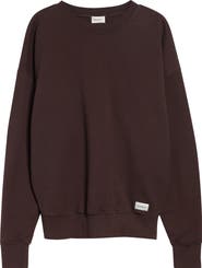 Saint Laurent Logo Cotton Crewneck Sweatshirt