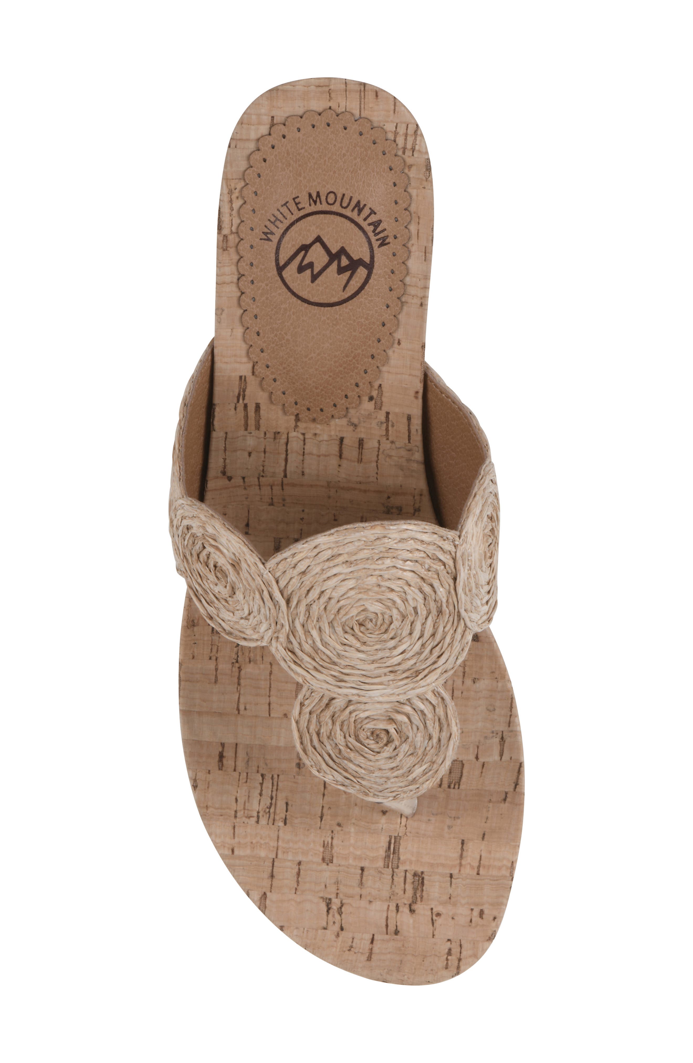 White Mountain Footwear Affogato Wedge Sandal, Alternate, color, 