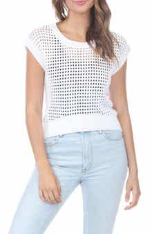 Open Knit Short Sleeve Top