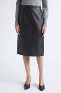 Altuzarra Hank Leather Midi Skirt