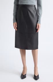 Altuzarra Hank Leather Midi Skirt