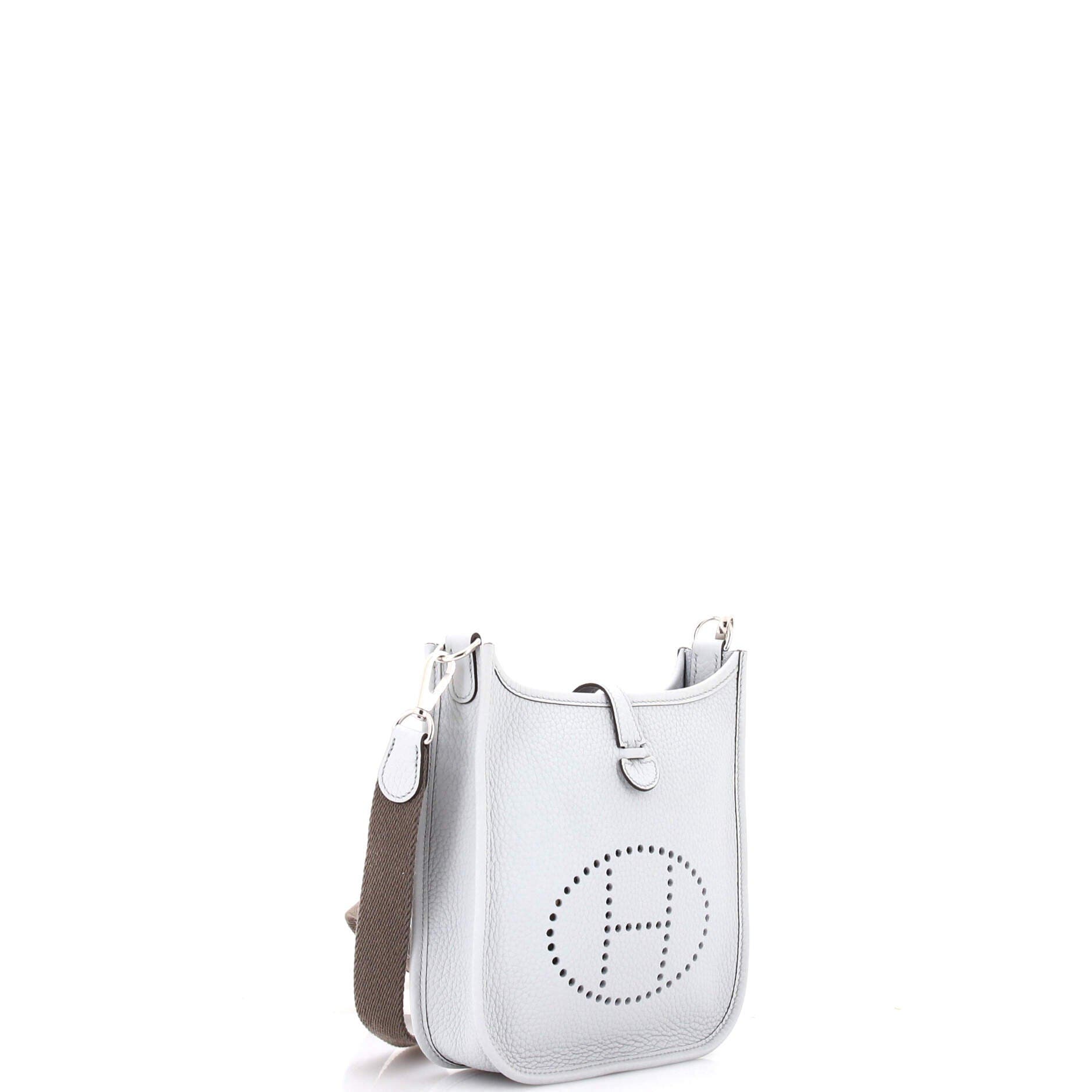 Pre-Owned Hermes Evelyne Bag Gen III Clemence TPM, Alternate, color, Bleu Pale