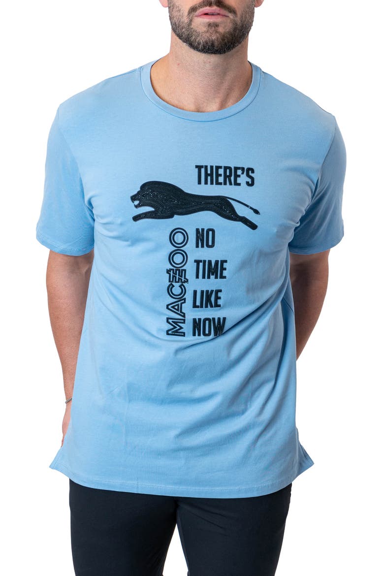 No Time Stretch Cotton Graphic T-Shirt, Alternate, color, BLUE