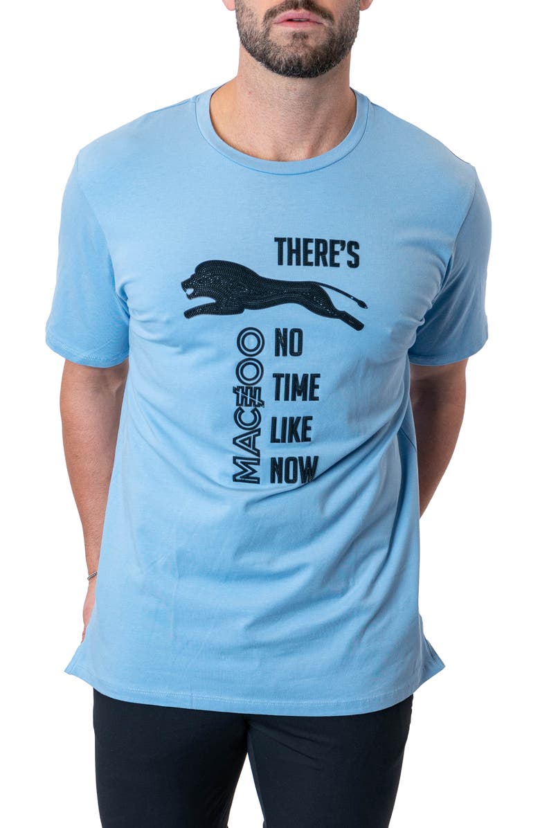 Maceoo No Time Stretch Cotton Graphic T-Shirt, Alternate, color, Blue